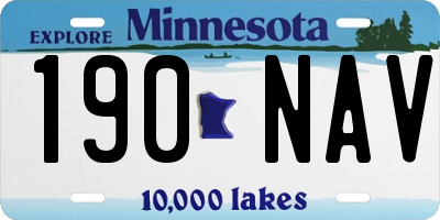 MN license plate 190NAV