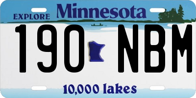 MN license plate 190NBM