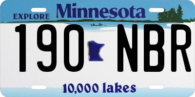 MN license plate 190NBR