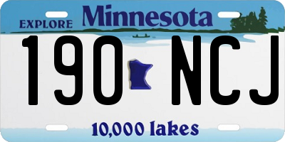 MN license plate 190NCJ