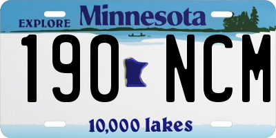 MN license plate 190NCM