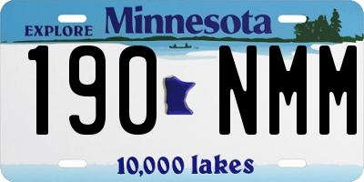 MN license plate 190NMM