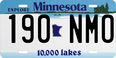 MN license plate 190NMO