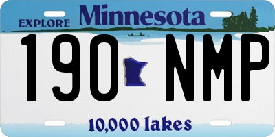 MN license plate 190NMP