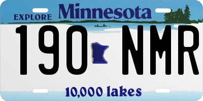 MN license plate 190NMR