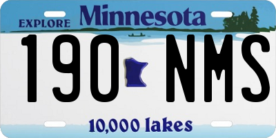 MN license plate 190NMS
