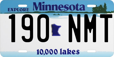 MN license plate 190NMT