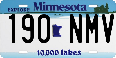 MN license plate 190NMV