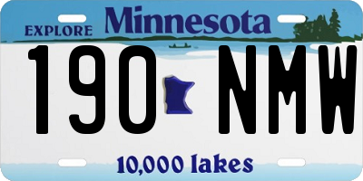 MN license plate 190NMW