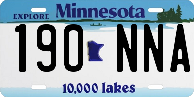 MN license plate 190NNA