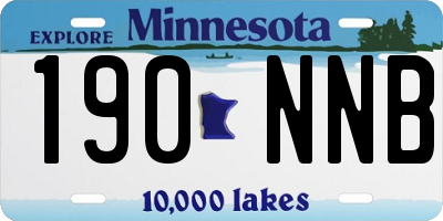 MN license plate 190NNB
