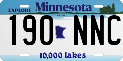 MN license plate 190NNC