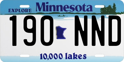 MN license plate 190NND