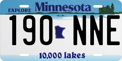 MN license plate 190NNE
