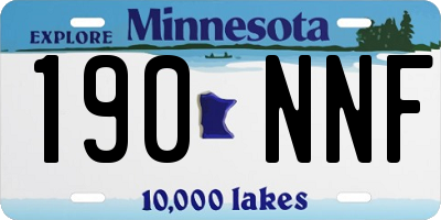 MN license plate 190NNF