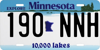 MN license plate 190NNH