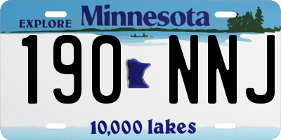 MN license plate 190NNJ