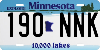 MN license plate 190NNK