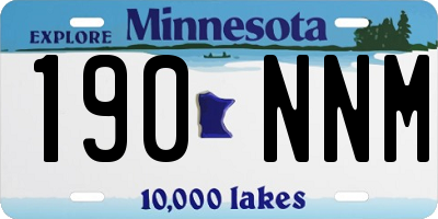 MN license plate 190NNM
