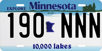 MN license plate 190NNN