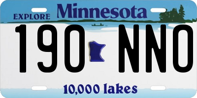 MN license plate 190NNO