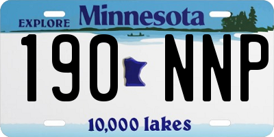 MN license plate 190NNP