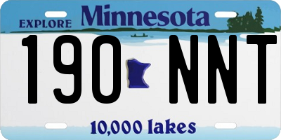MN license plate 190NNT