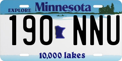 MN license plate 190NNU