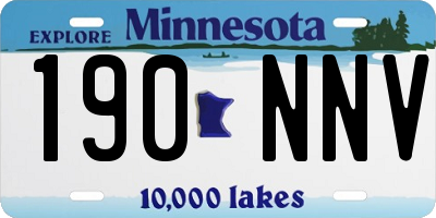MN license plate 190NNV