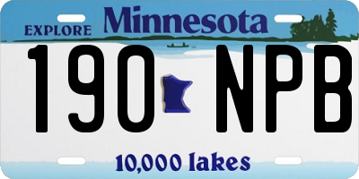 MN license plate 190NPB