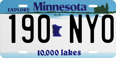 MN license plate 190NYO