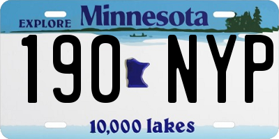 MN license plate 190NYP