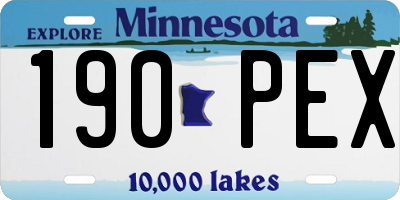 MN license plate 190PEX