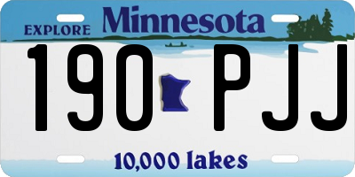 MN license plate 190PJJ