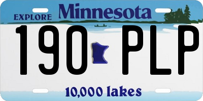 MN license plate 190PLP