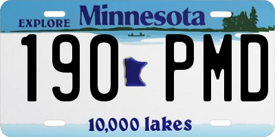 MN license plate 190PMD