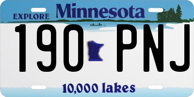 MN license plate 190PNJ