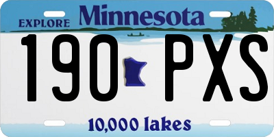 MN license plate 190PXS