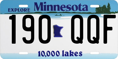 MN license plate 190QQF