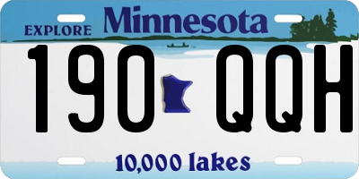 MN license plate 190QQH