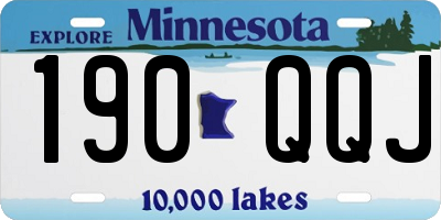 MN license plate 190QQJ