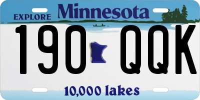 MN license plate 190QQK