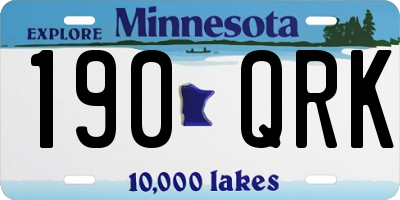 MN license plate 190QRK