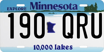 MN license plate 190QRU