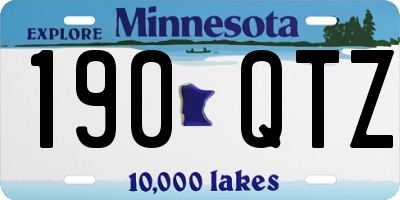MN license plate 190QTZ