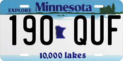 MN license plate 190QUF