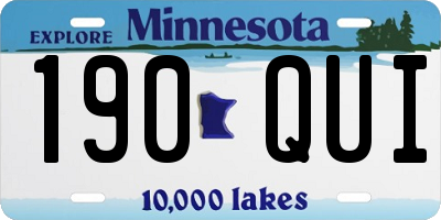MN license plate 190QUI