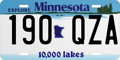 MN license plate 190QZA