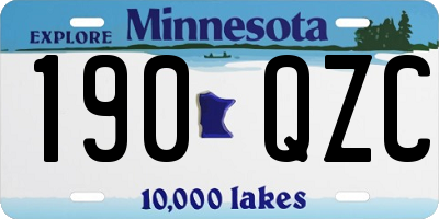 MN license plate 190QZC