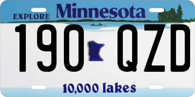 MN license plate 190QZD